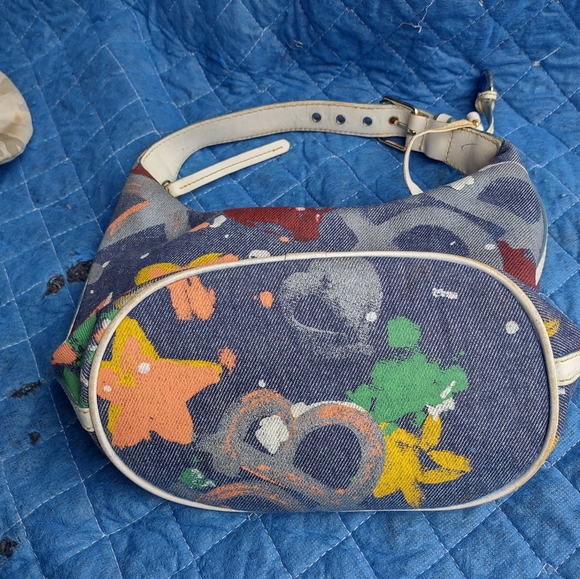 Vintage Dooney & Bourke canvas painted handbag - Picture 7 of 16